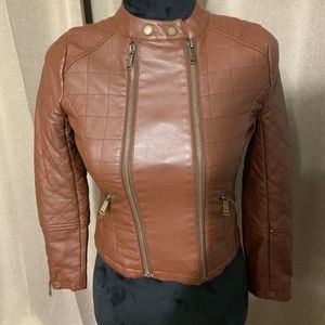 FAUX LEATHER BIKER JACKET